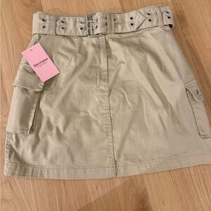 Juicy Couture Nomad Brown Cargo Skirt with Belt